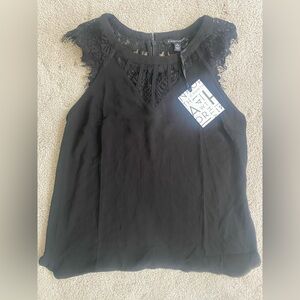 41 Hawthorn Black Lace Trim Top